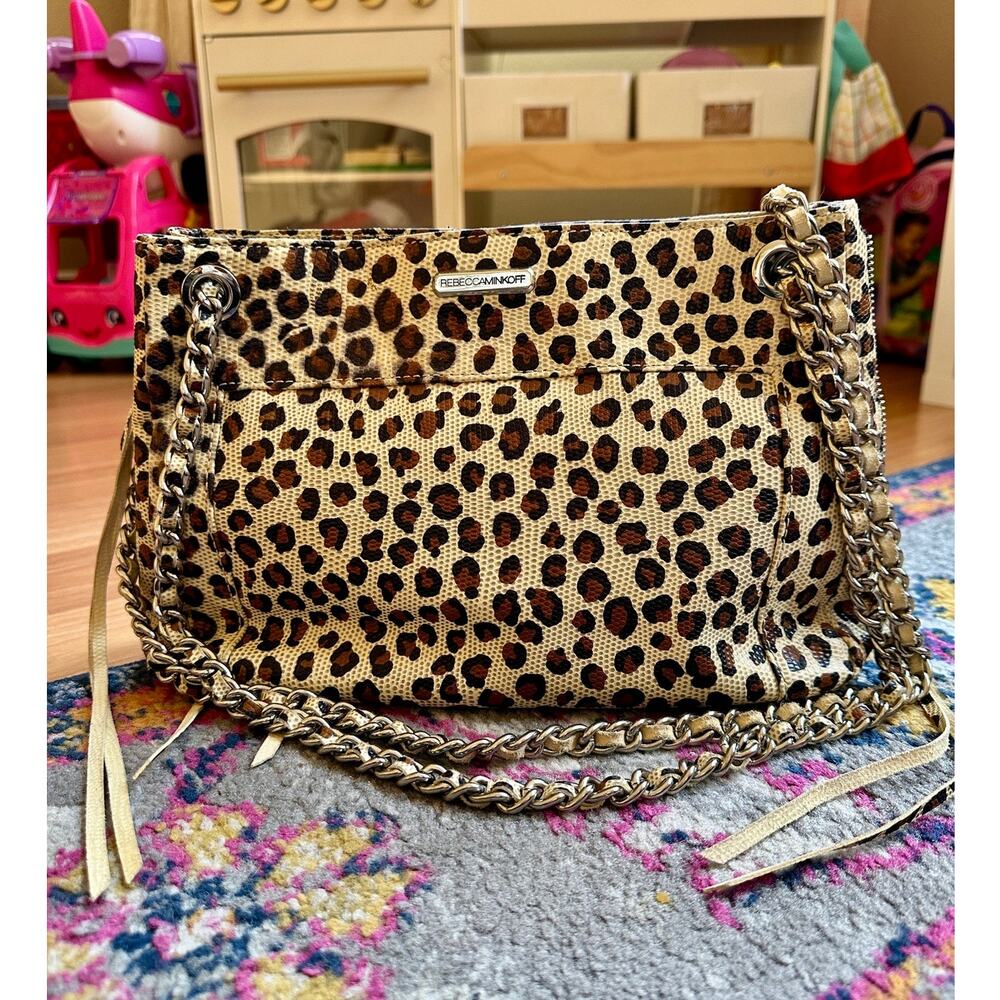 Rebecca Minkoff - Cheetah Print Shoulder / Chain Strap Crossbody
